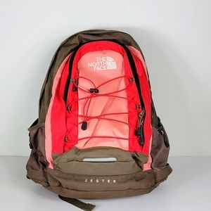 light pink north face backpack